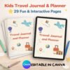 Kids Travel Journal Trip Notebook and Itinerary Template 10 1 2