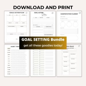 adhd smart goal setting template worksheet 2026 planner