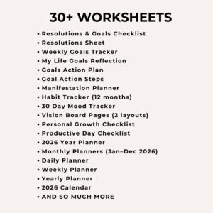 adhd smart goal setting template worksheet 2026 planner