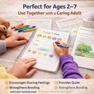 kids grief journal ages 2–7 | therapist guided printable workbook