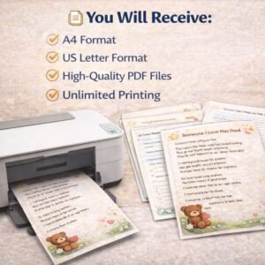 kids grief journal ages 2–7 | therapist guided printable workbook