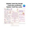 Editable Tooth Fairy Receipt & Letter Canva Template 16 editable tooth fairy receipt & letter | canva template | instant download