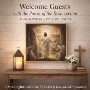 Home 13 He Is Risen Easter Wall Art Printable and Christian Home Decor