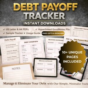 Home 11 Debt Payoff Tracker and Budget Template Bundle