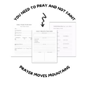 printable prayer journal and digital faith planner