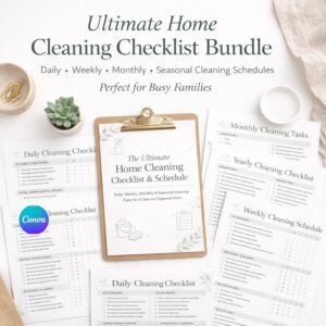 Editable Cleaning Schedule Checklist